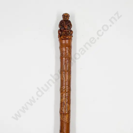Vintage African Carved Ebony Walking Stick
