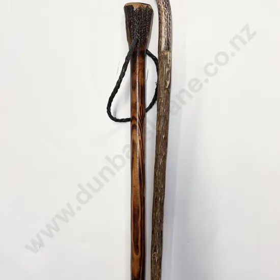 Two Antler Finial Ramblers Sticks