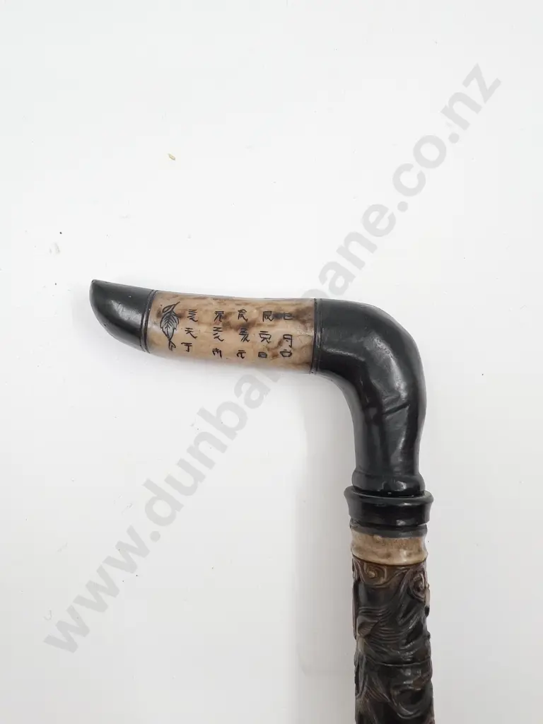 Ornate Chinese Resin Walking Stick Image 1++