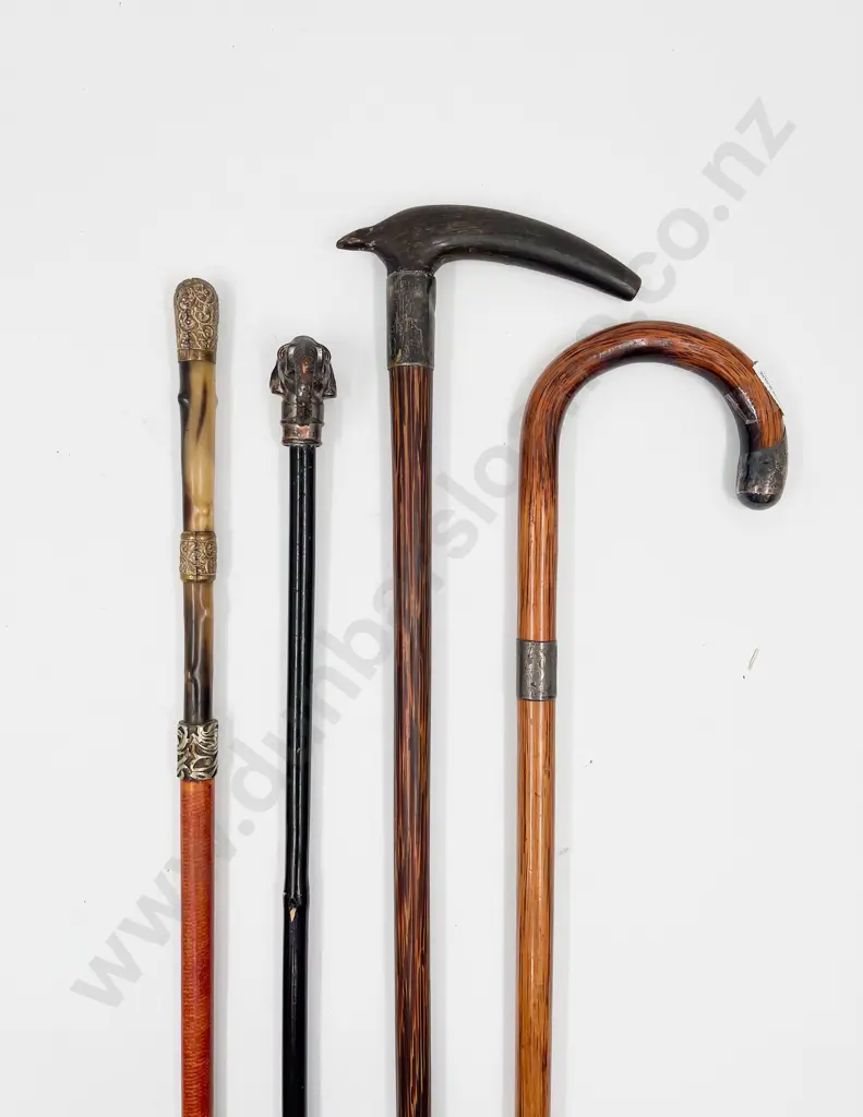 Four Vintage Walking Sticks Image 1++