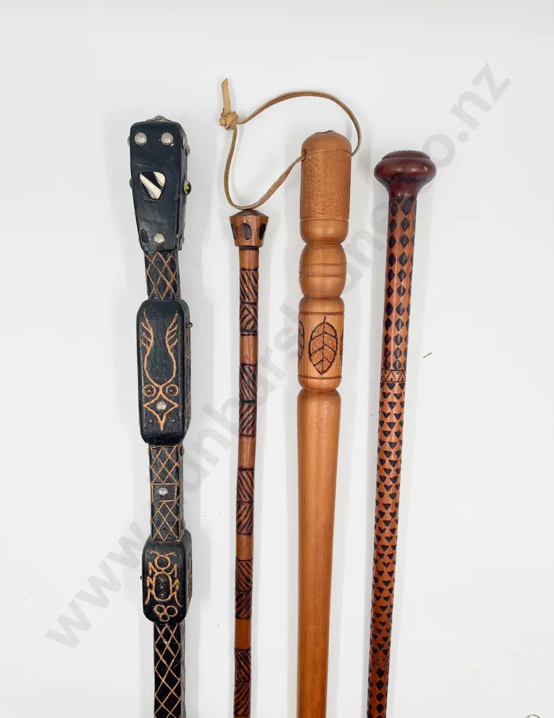 Four Various Walking Sticks Image 1++