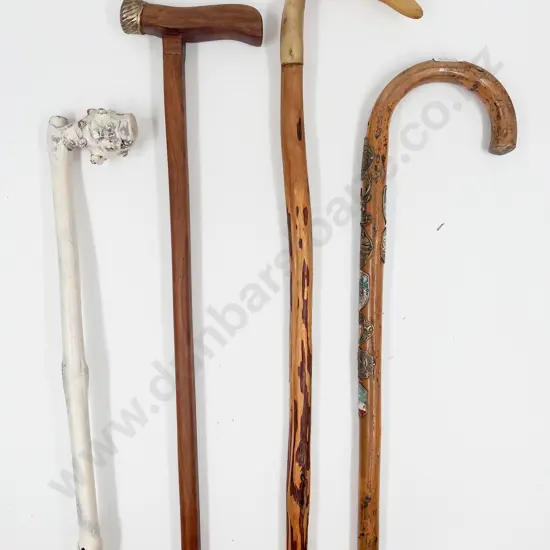 Four Assorted Walking Sticks