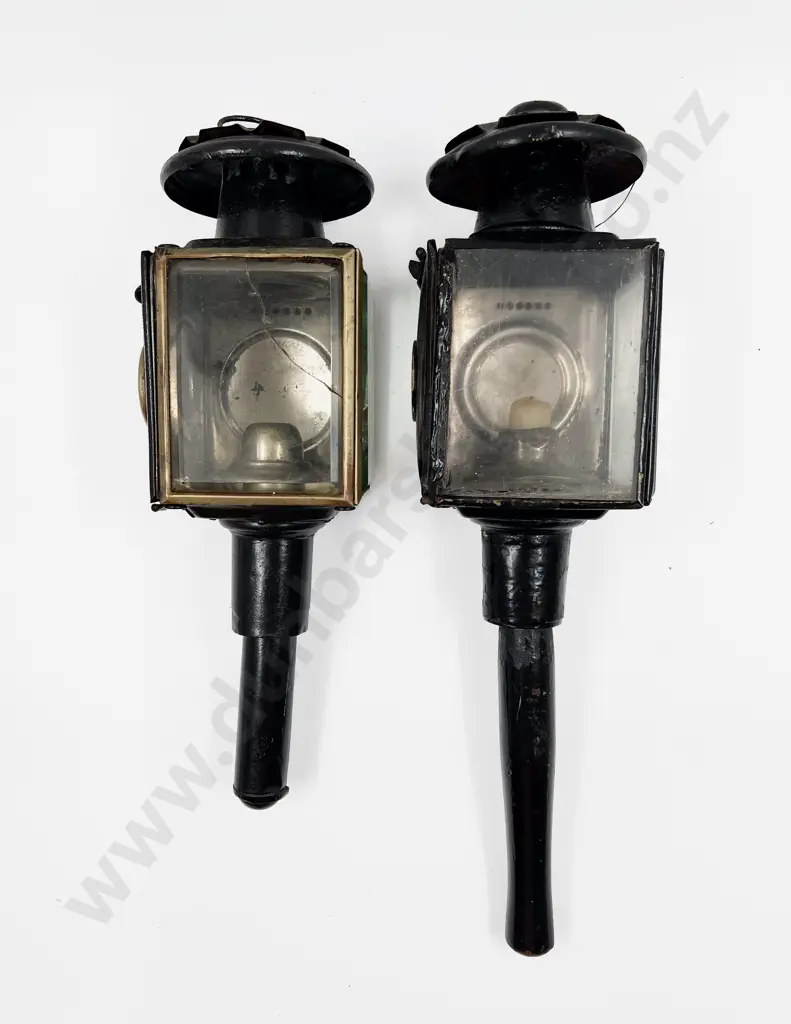 Two Vintage Carriage Lamps Image 1++