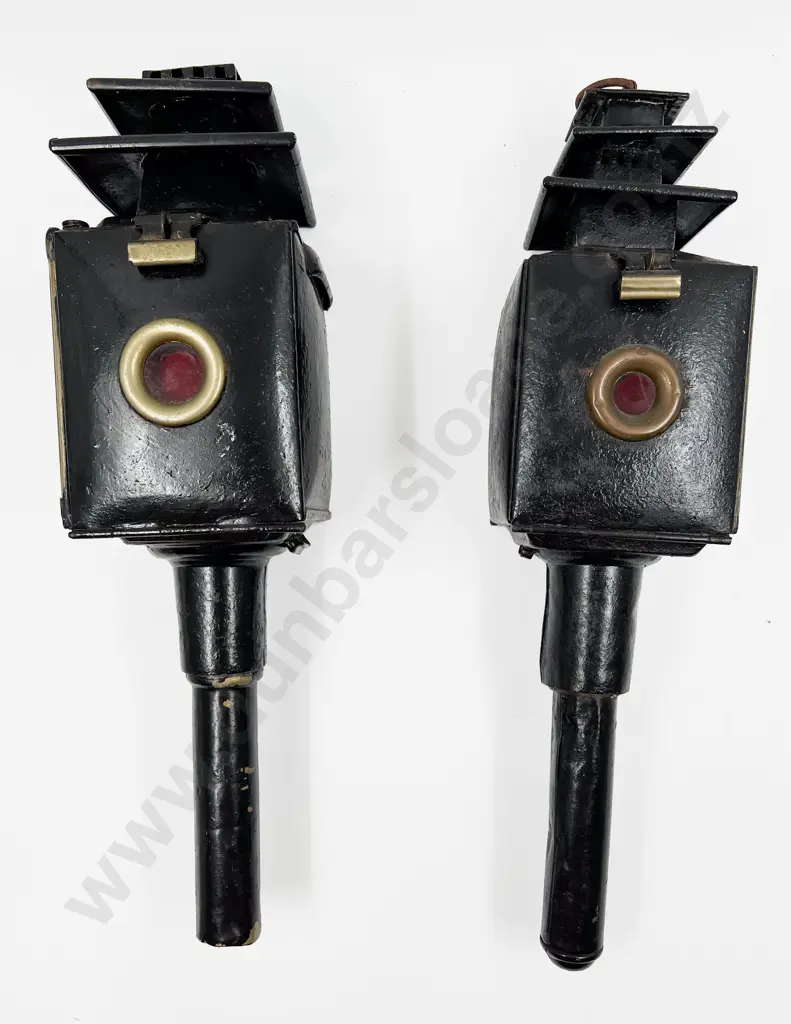 Two Vintage Carriage Lamps Image 1++