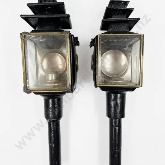 Two Vintage Carriage Lamps