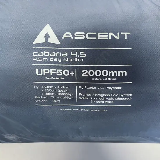 Ascent - Cabana 4.5M day Shelter