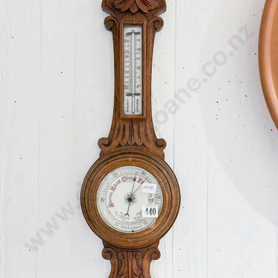 Oak Cased Wall Barometer