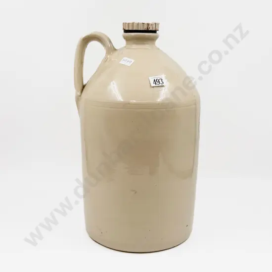 Large Stoneware Bottle With Lid
