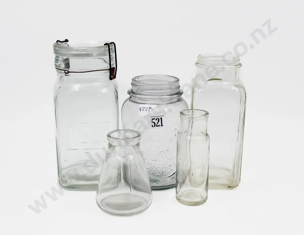 Five Vintage Jars Image 1++