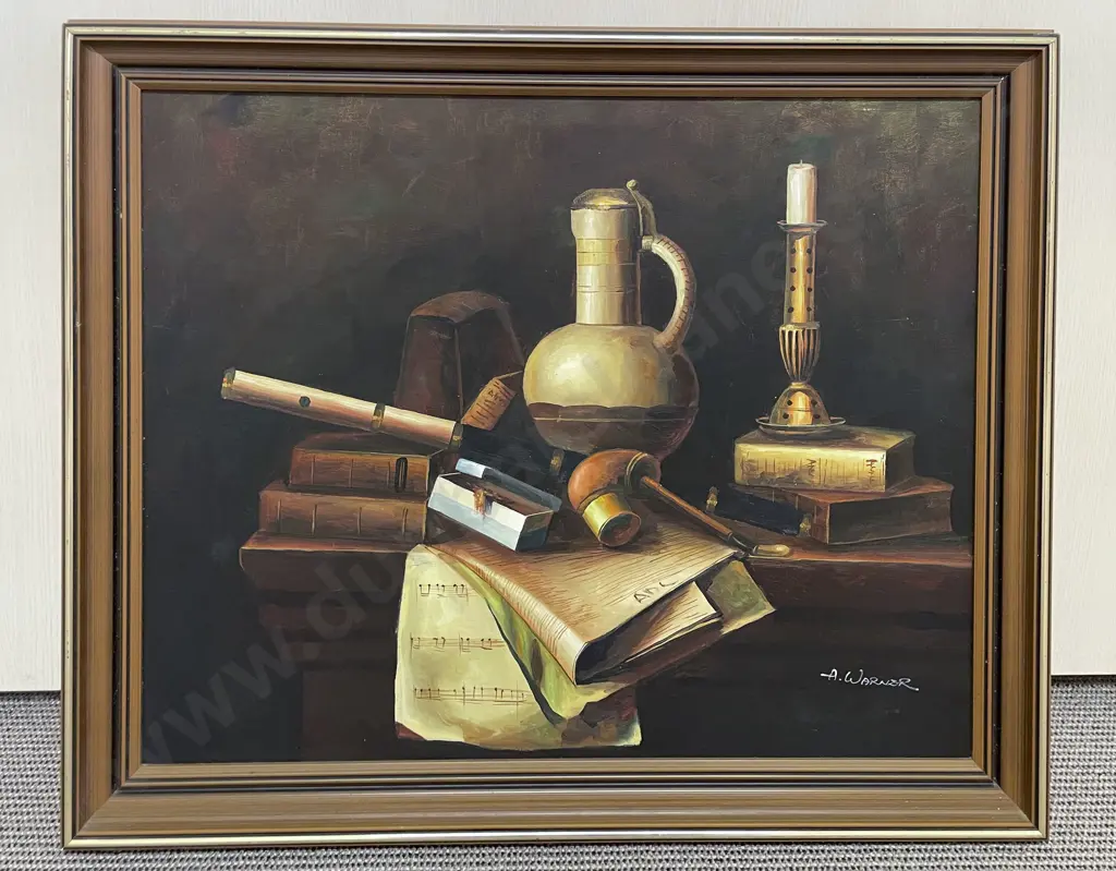 A. Warner - Still Life - Oil on Board Image 1++