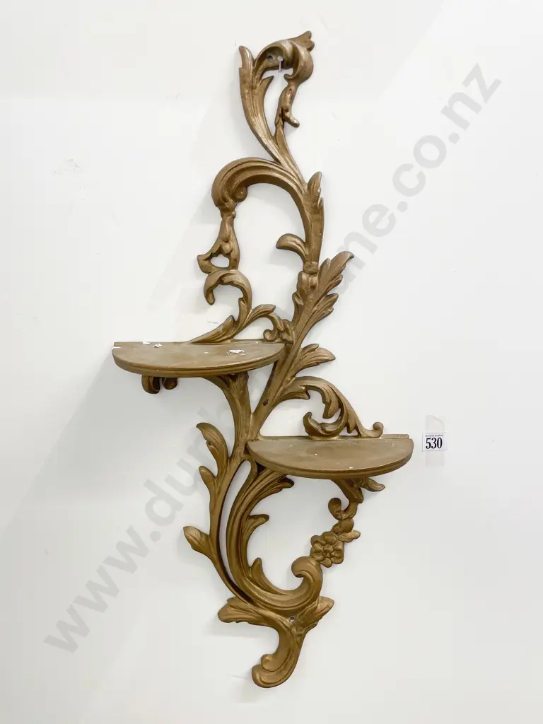 Decorative Two-Tier Wall Shelf Image 1++