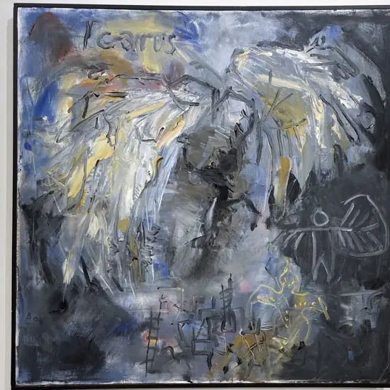 Barbara Lyon - Icarus II - Oil & Charcoal on Canvas