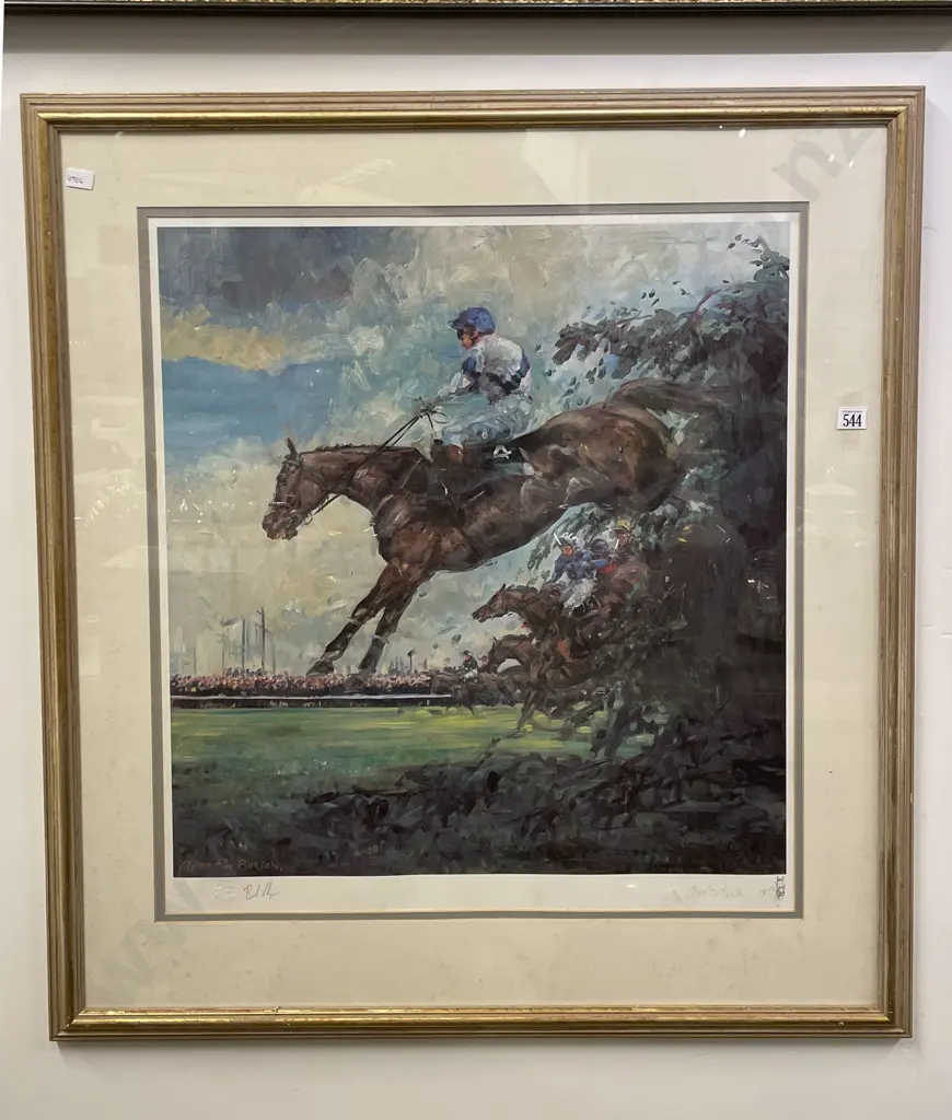 Claire Burton - Horse Race Scene - Signed Ltd Ed Print Image 1++