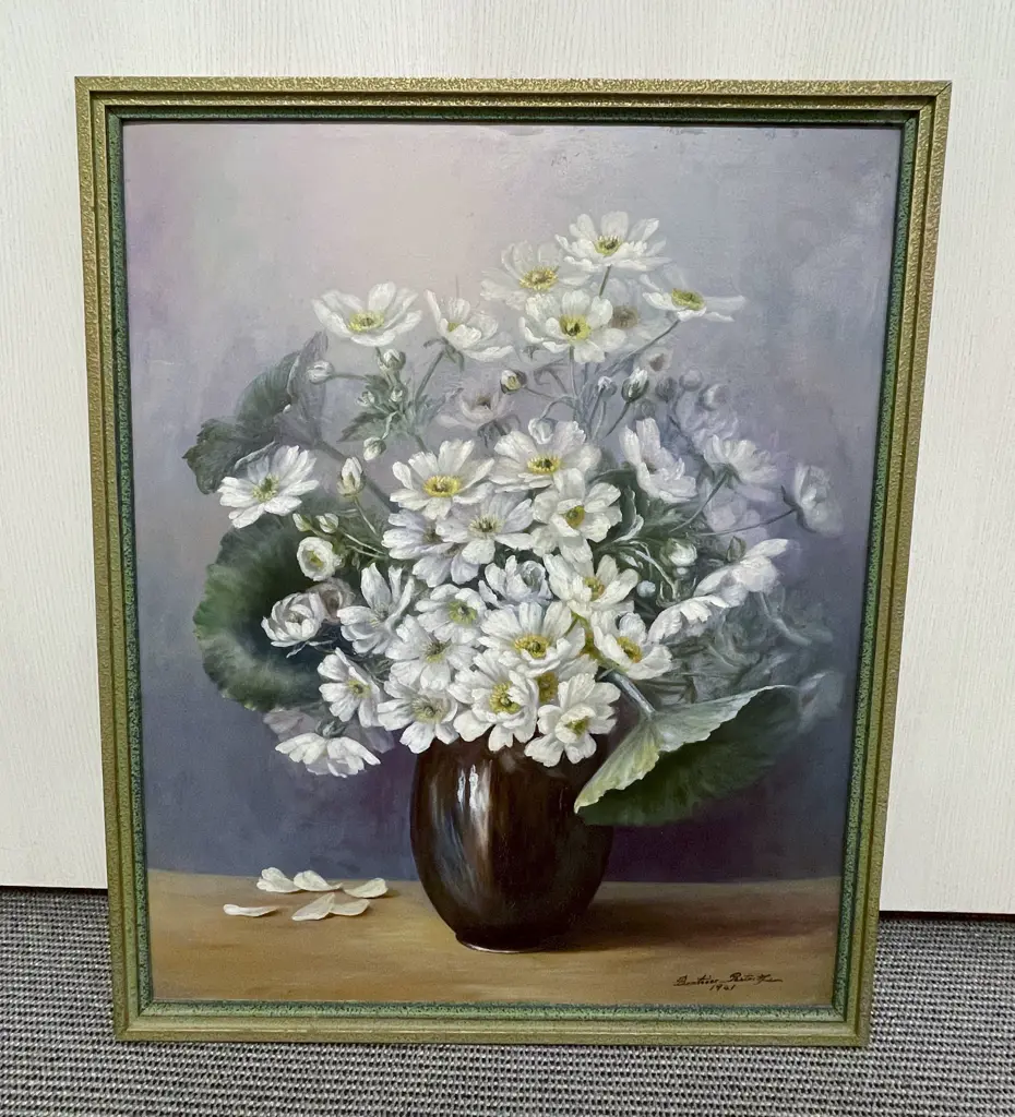 Beatrice Partridge - Floral Still Life - Oil on Board Image 1++