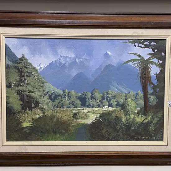 John Rundle - The Karangarua Valley Westland - Oil on Board