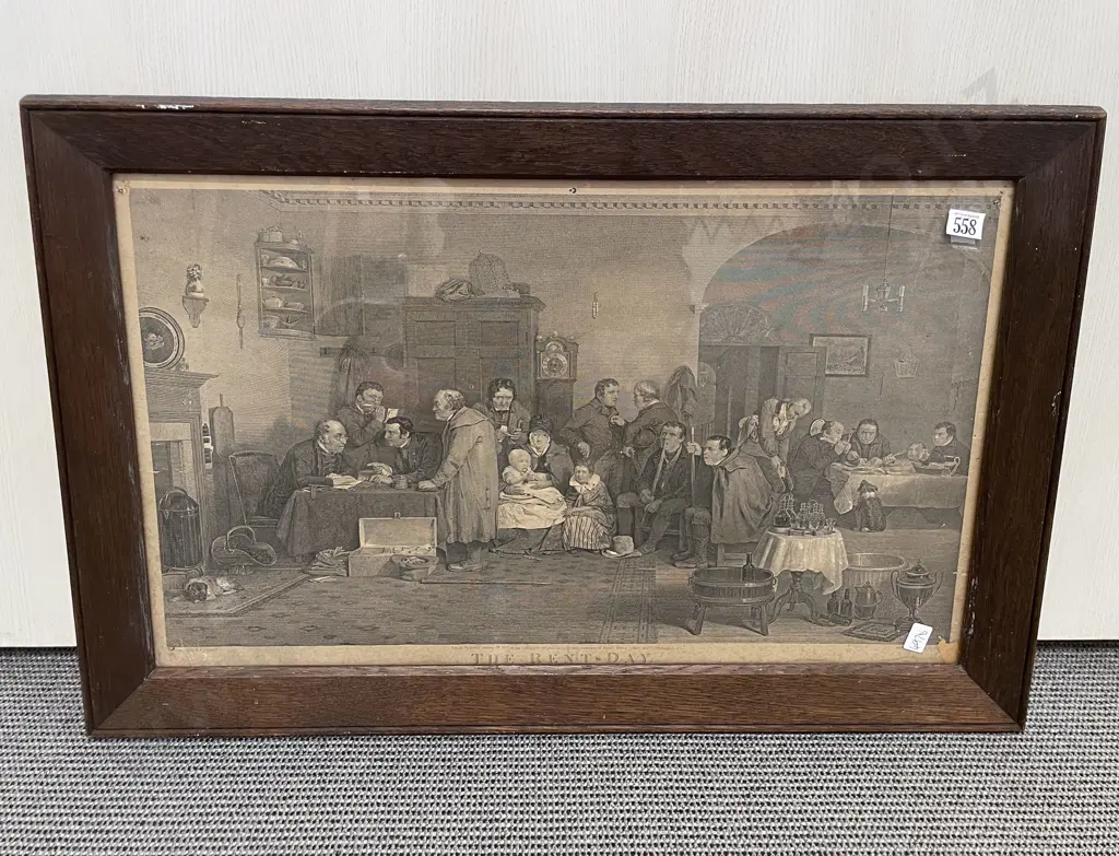 After Abraham Raimbach - The Rest Day - Engraving together with print Image 1++