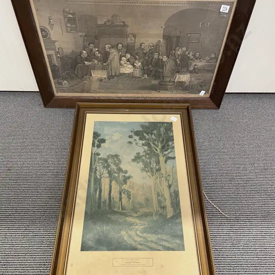 After Abraham Raimbach - The Rest Day - Engraving together with print