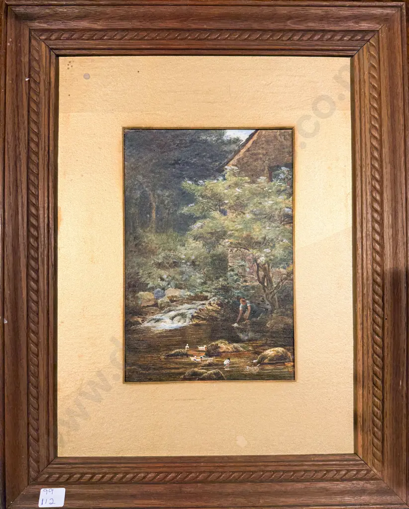 Charles l'Anson (English 1924-1983) A South Devon Watermill Image 1++