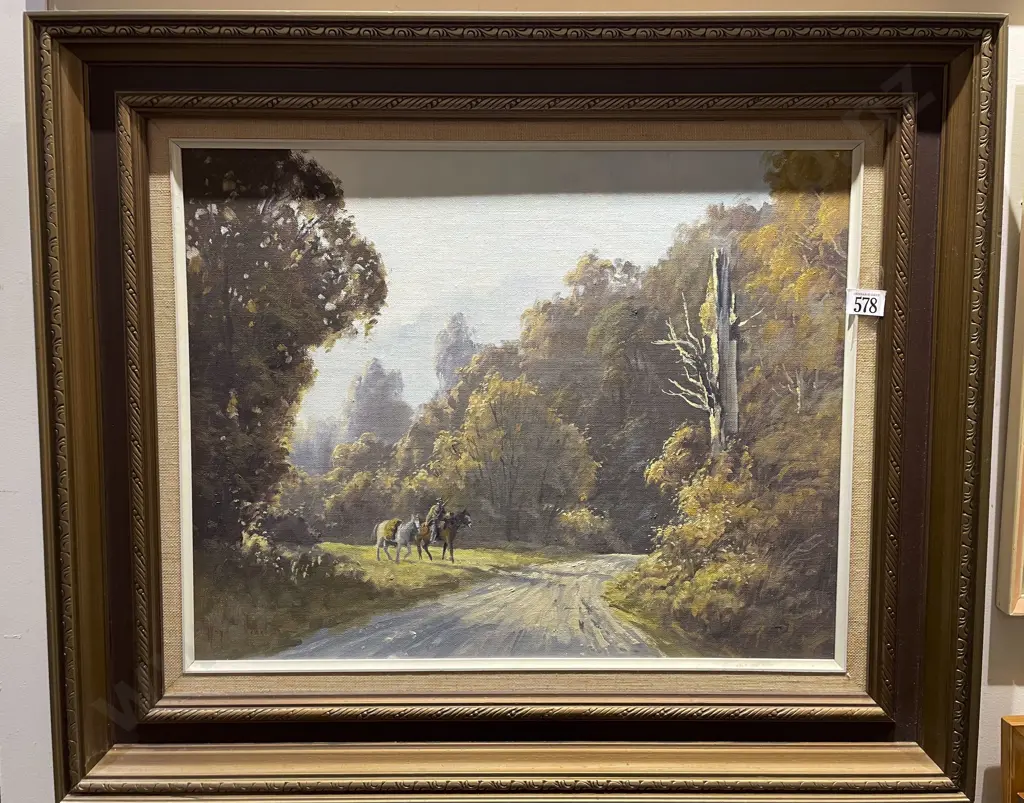 Wayne Sinclair - Back from Hunt - Oil on Board Image 1++