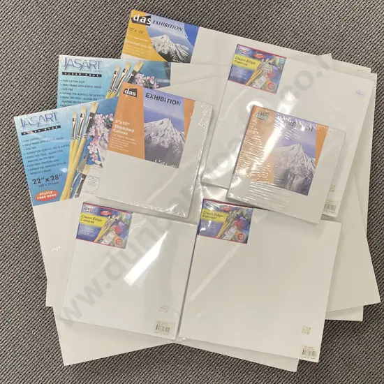 Eight Assorted As New Canvases