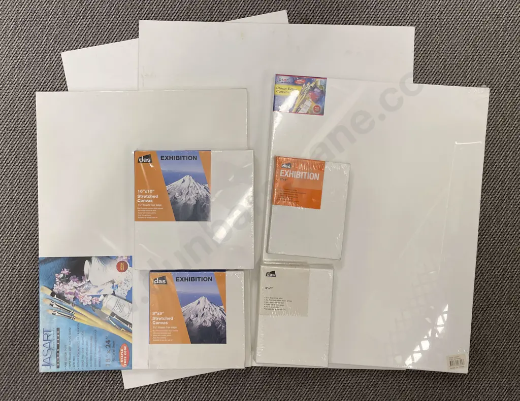 Six Assorted As New Canvases together with Two Artist Boards Image 1++