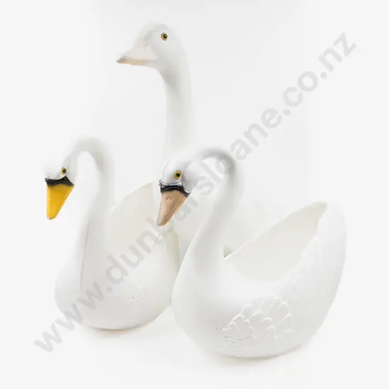 Vintage Plastic Goose & Two Swans
