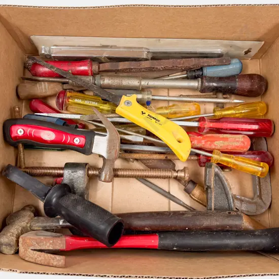 Box of Assorted Tools