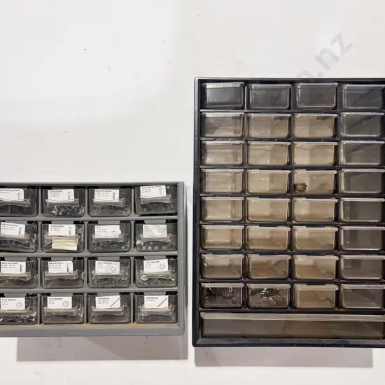 Two Multi-Drawer Organisers & Assorted Nails & Screws