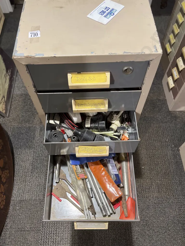 Multi-Drawer Steel Cabinet with Assorted Tools & Accessories Image 1++