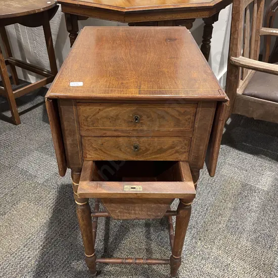 Victorian Mahogany Dropside Sewing Table