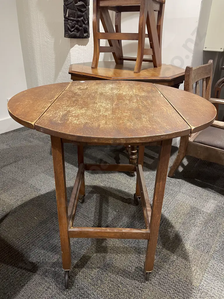 Oak Dropside Tea Trolley Image 1++