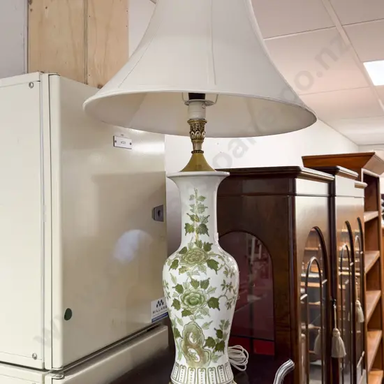 Vase Form Table Lamp with Gilt Metal Decorations