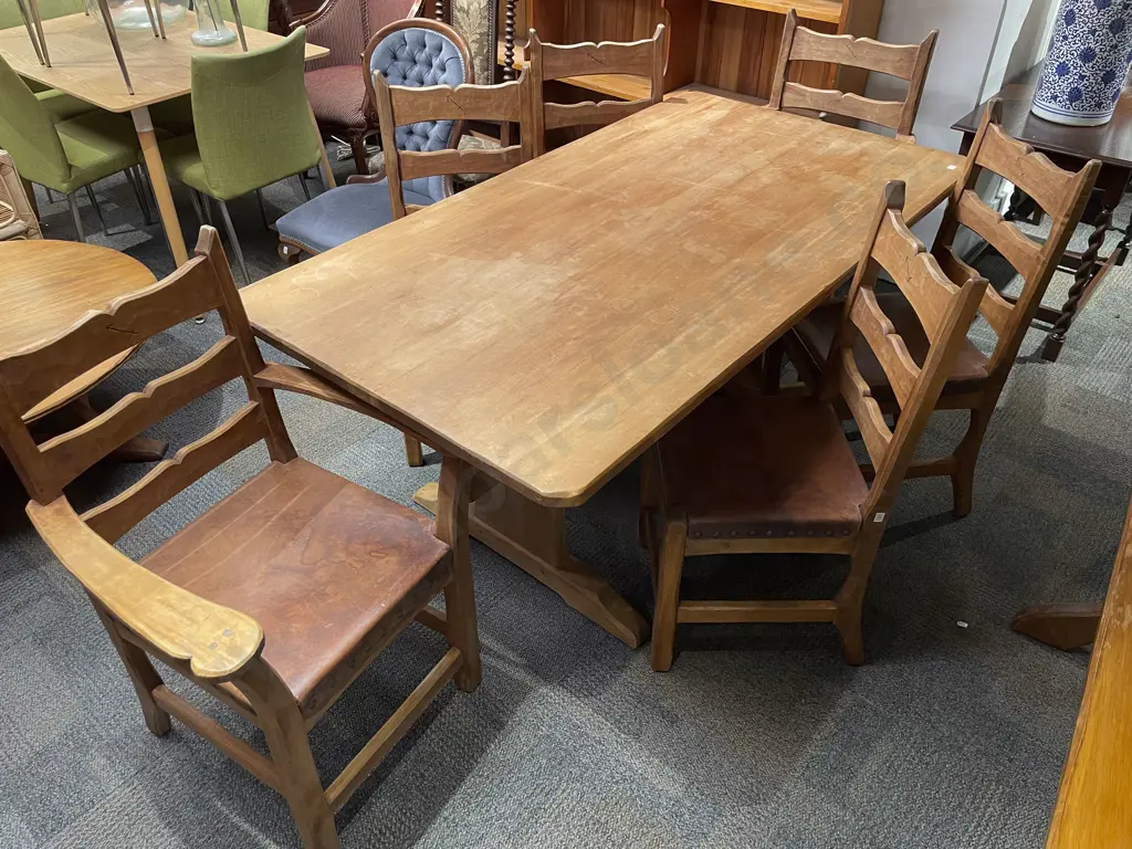 Chapman Taylor Refectory Dining Table & Six Dining Chairs Image 1++