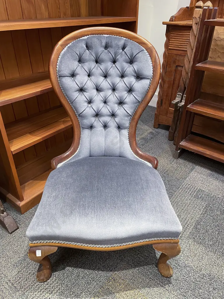 Mahogany Button Back Nursing Chair Image 1++