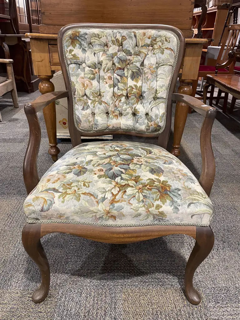 Two Mahogany Open Armchairs Image 1++