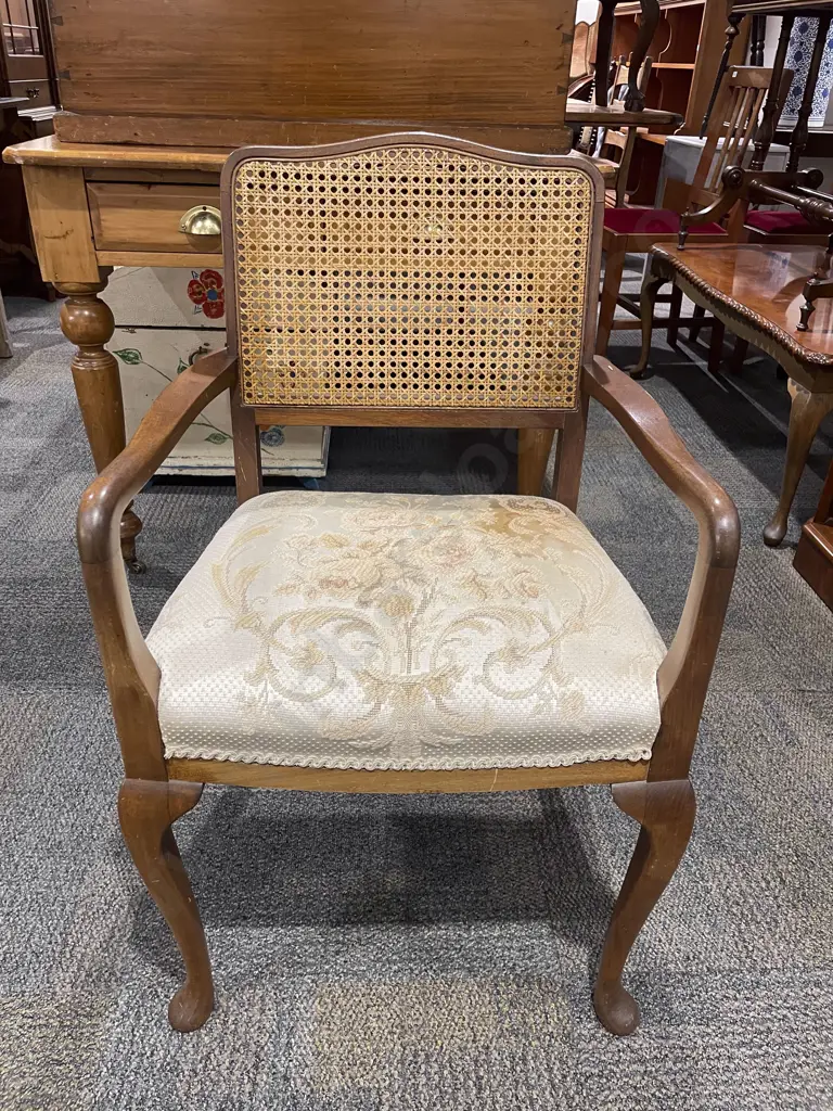 Two Mahogany Open Armchairs Image 1++