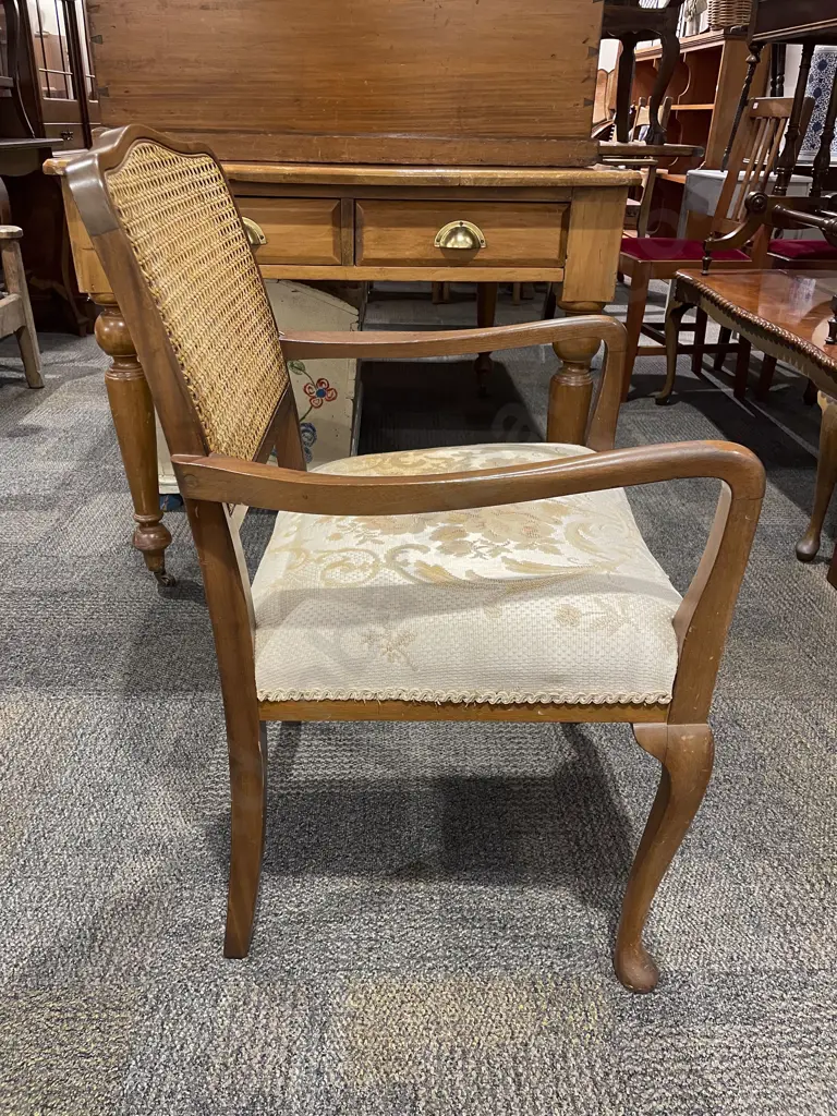 Two Mahogany Open Armchairs Image 1++