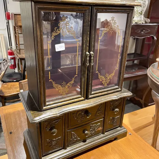 Small Oak Jewellery Cabinet