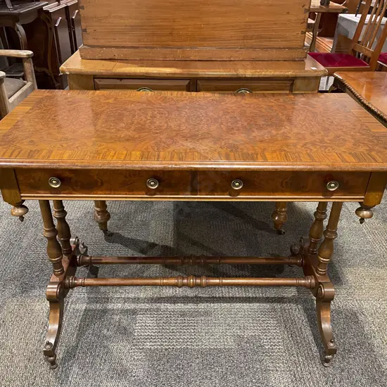 Reproduction Burr Walnut Sofa Table