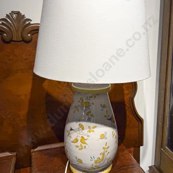 Italian Ceramic Vase Form Table Lamp