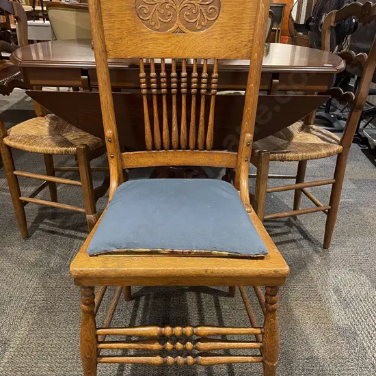 Oak Abacus Back Single Chair