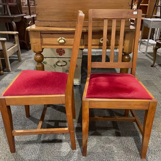 Pair of Stick Back Dining Chairs