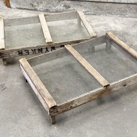 Pair of Wooden Garden Sifters