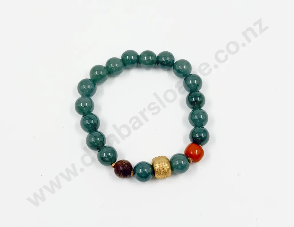 Jade Beaded Bracelet Image 1++