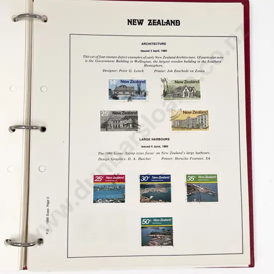 NZ Premier Printed Page Stamp Album mainly decimal