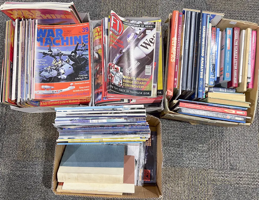 Four Boxes of Assorted Military Model Collector Magazines & Assorted Image 1++