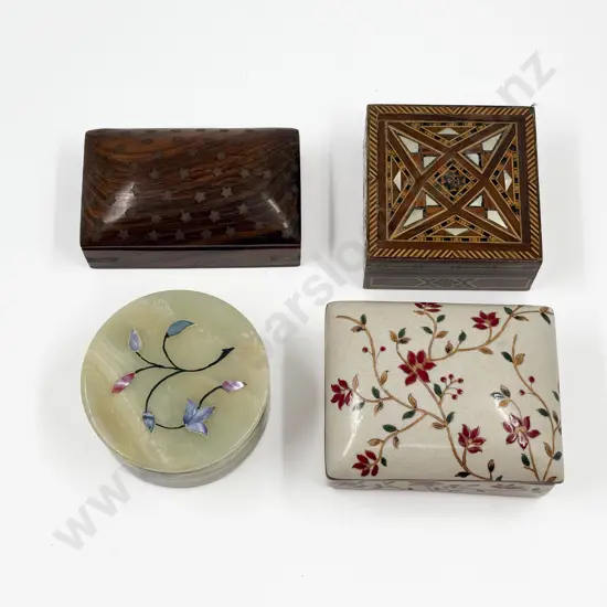Four Assorted Trinket Boxes