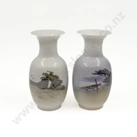 Near Pair of Royal Copenhagen Vases