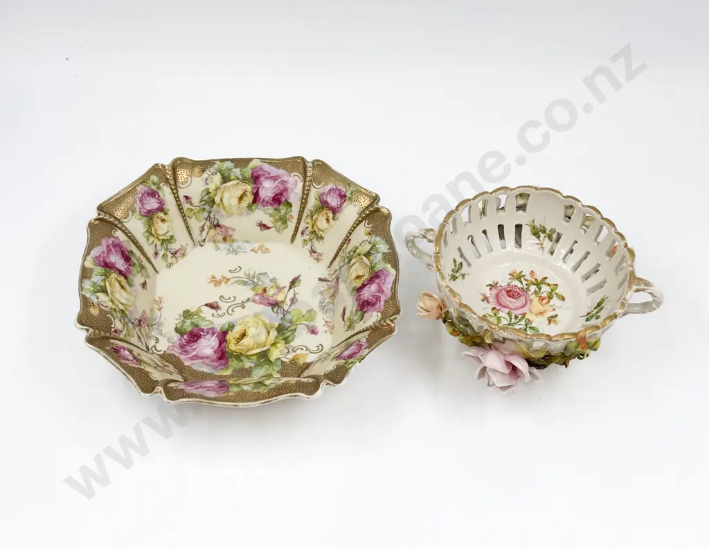Two Pieces of Assorted German Floral China Image 1++