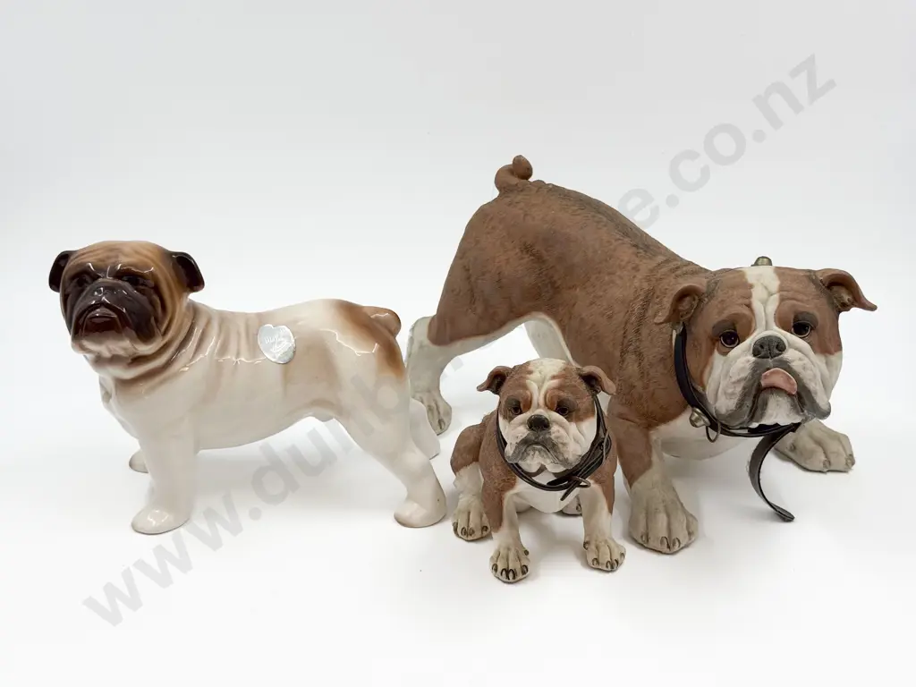 Melba Ware Bull Dog Figure & Two Other Bull Dogs Image 1++